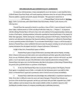 Non-Disclosure and Confidentiality Agreement