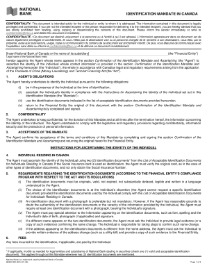 Identification Mandate Form