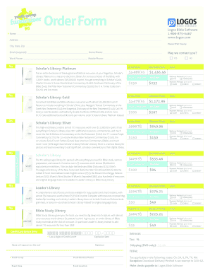 Logos Bible Software Order Form