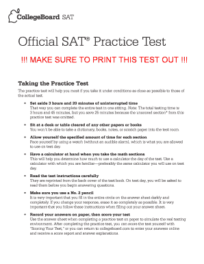 Official SAT Practice Test
