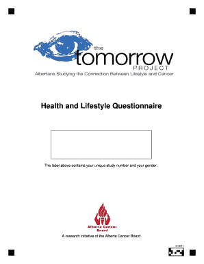 Health and Lifestyle Questionnaire