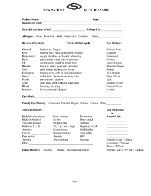 New Patient Questionnaire
