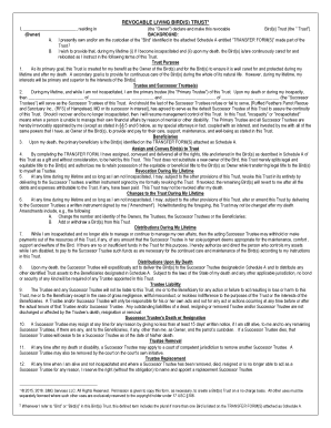 Revocable Living Bird Trust