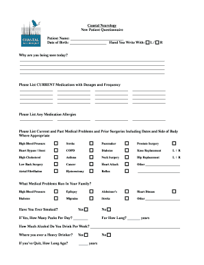 New Patient Questionnaire