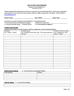 New Patient Questionnaire