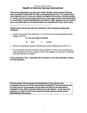 Health of Seniors Survey