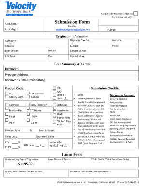 Loan Submission Form