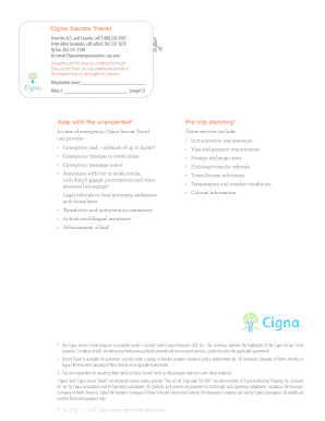Cigna Secure Travel Emergency Assistance