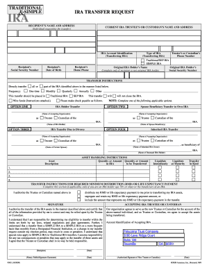 IRA Transfer Request Form