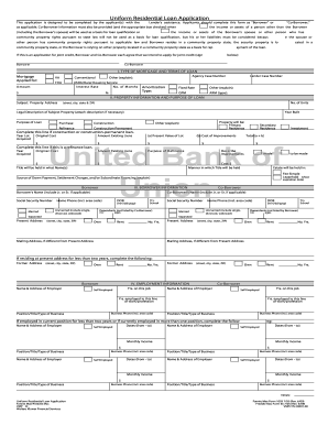 Uniform Residential Loan Application