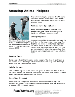 Amazing Animal Helpers Educational Article