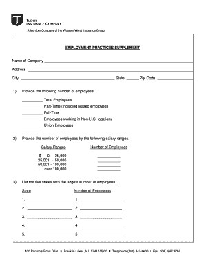 Employment Practices Supplement