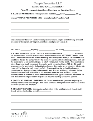 Residential Rental Agreement