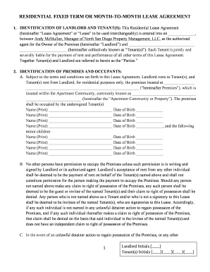 California Residential Lease Agreement