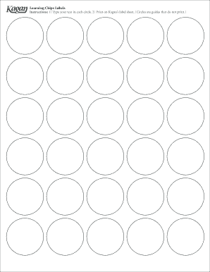 Fillable Online Learning Chips Labels Instructions 1 Type your text in ...