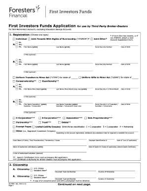 First Investors Funds Application
