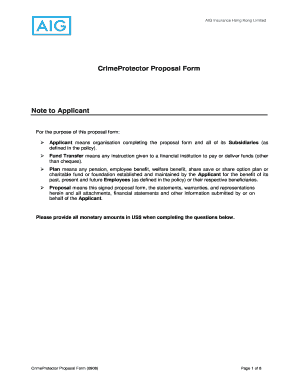 CrimeProtector Proposal Form
