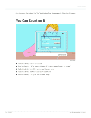 Student Activity: Financial Literacy Worksheets