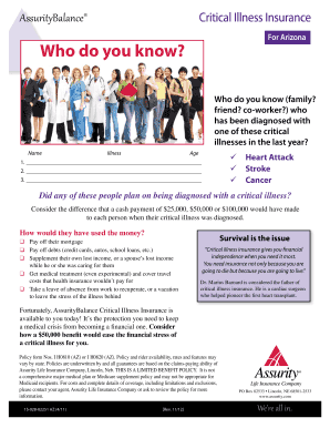 AssurityBalance Critical Illness Insurance Application