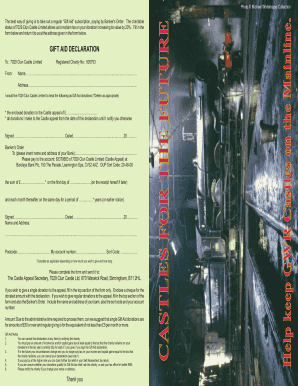 Gift Aid Declaration Form