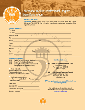 REGISTRATION FORM Instructions - APPA - certification appa