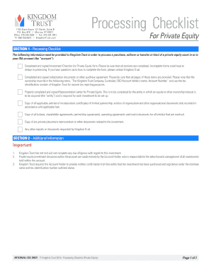 Private Equity Investment Direction Form