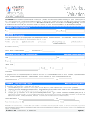 Fair Market Valuation Form