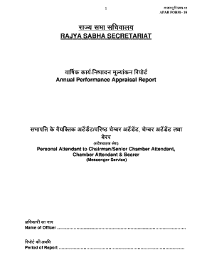 Annual Performance Appraisal Report Form 10