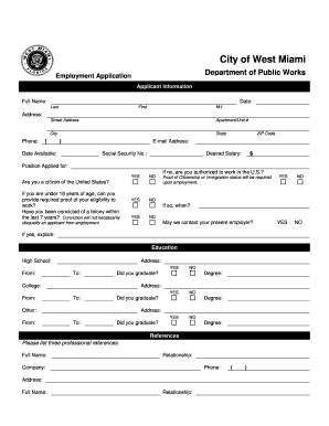 Employment Application Form
