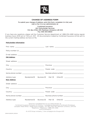 Change of Address Form