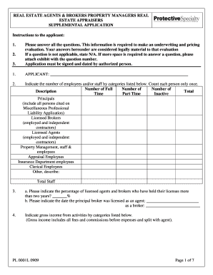 Real Estate Supplemental Application