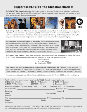 KLCS Membership Application Form