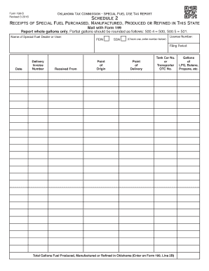 Oklahoma Special Fuel Use Tax Report