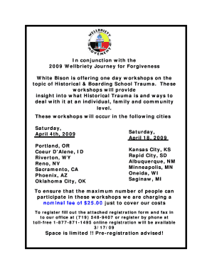 Historical Trauma Workshop Registration Form
