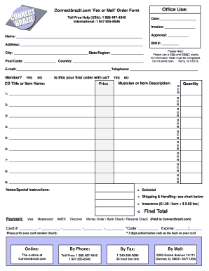ConnectBrazil Order Form