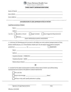 Third Party Designation Form