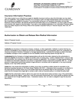 Disability Insurance Option Exercise Application