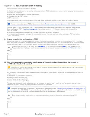 Self-Governance Checklist for Not-for-Profit Organisations