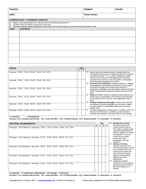 ELA Curriculum Planning Template