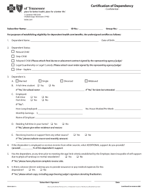 Certification of Dependency