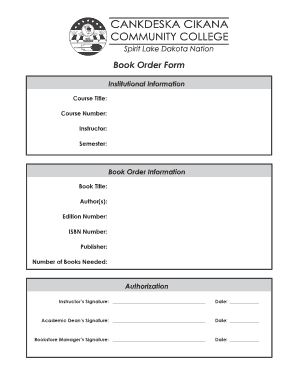 Book Order Form