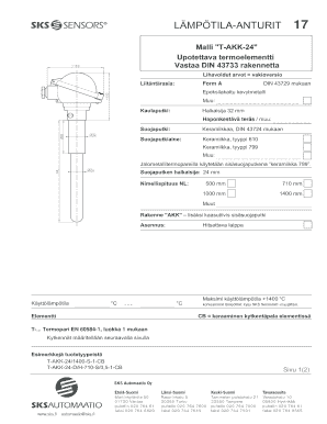 Temperature Sensor Form T-AKK-24