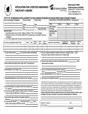 Livestock Insurance Application