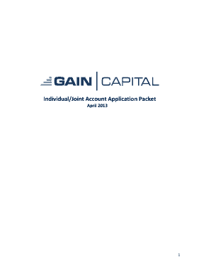 Individual Joint Account Application Form