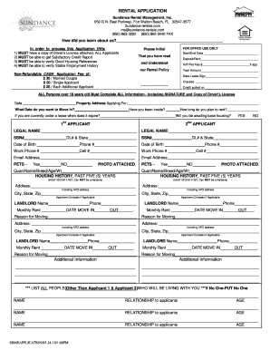 Rental Application Form