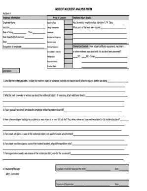 Incident/Accident Analysis Form