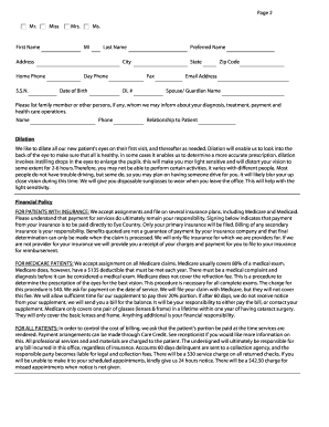 Eye Country Patient Intake Form