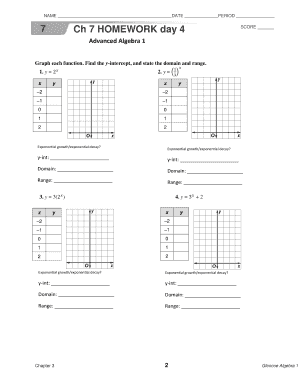 Algebra 1 Homework Assignment