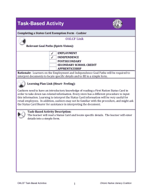 Status Card Exemption Form