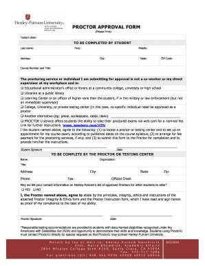Proctor Approval Form